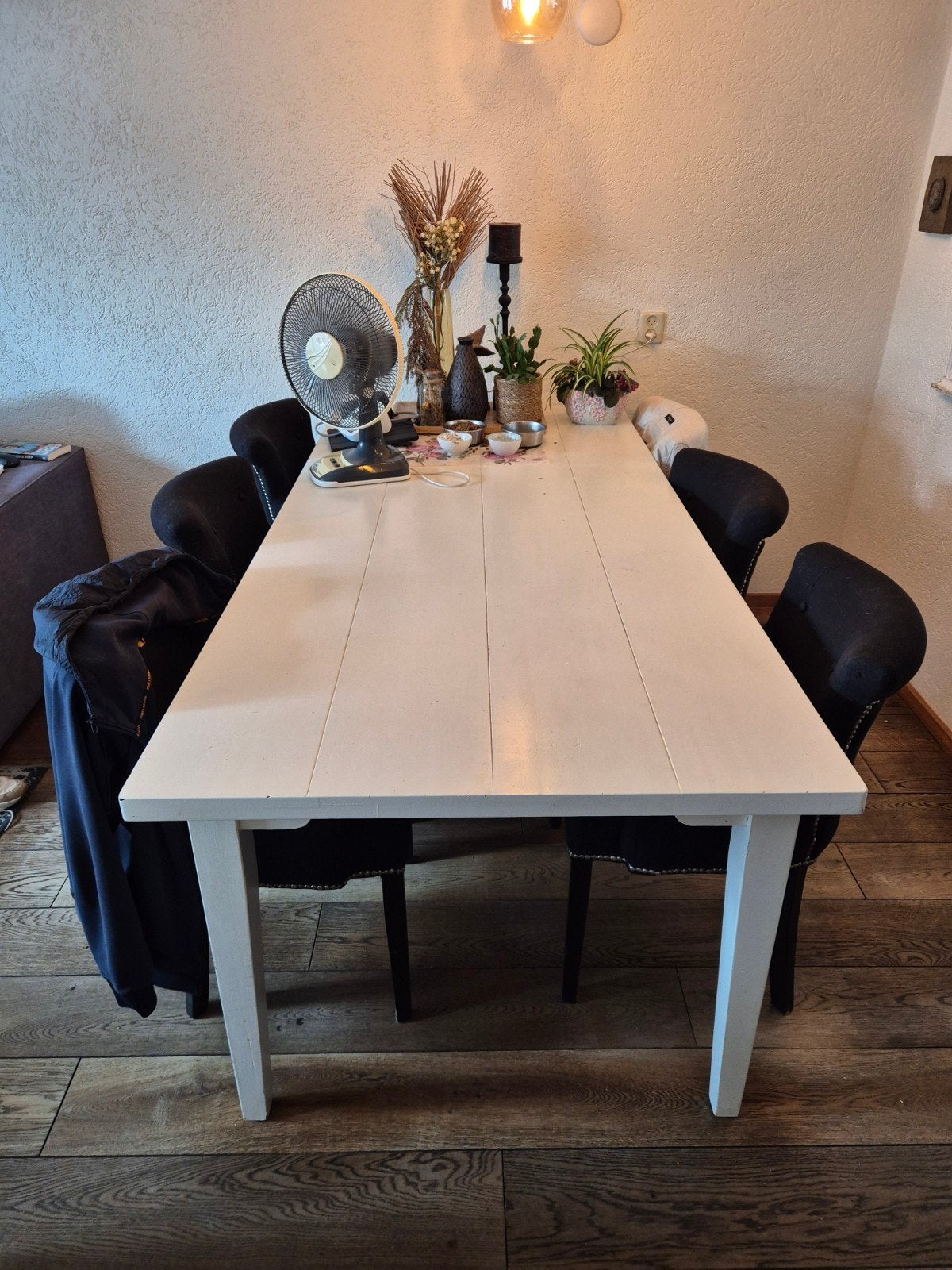 Gratis: Eettafel met 6 stoelen, Ophalen, Gebruikt, 6 tot 8 stoelen