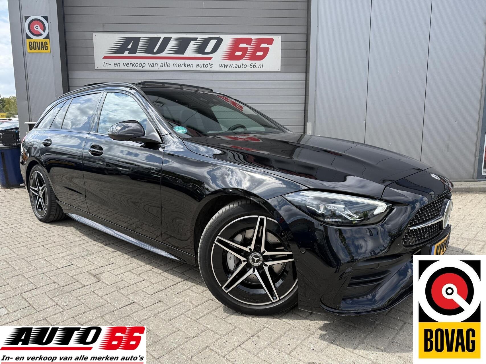 Mercedes C-klasse Estate 300 d AMG Line, Auto's, Automaat, Achterwielaandrijving, 4 cilinders, Zwart