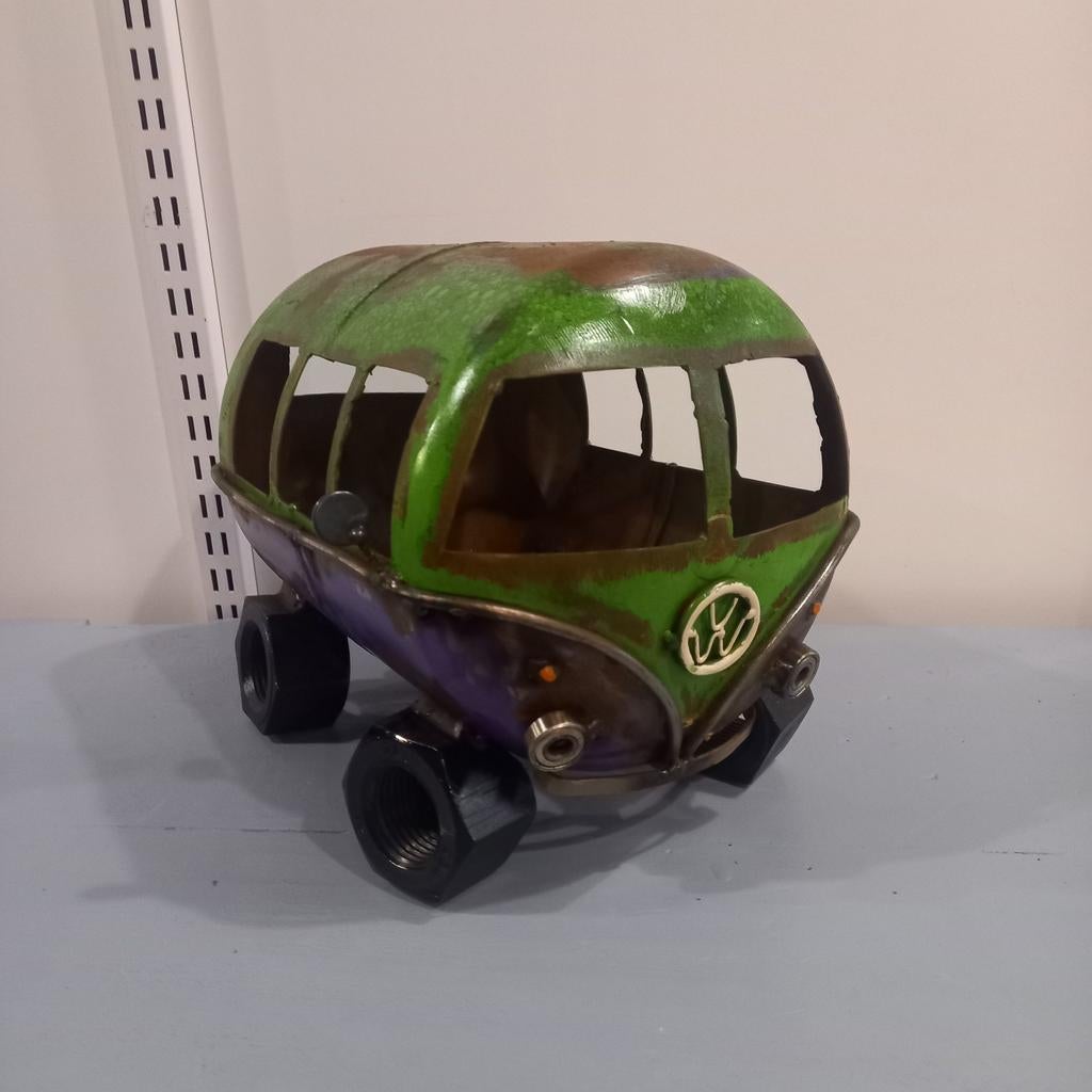 Metalen VW busje - Metal-Art- Upcycling, Gebruikt, W, Ophalen of Verzenden, W