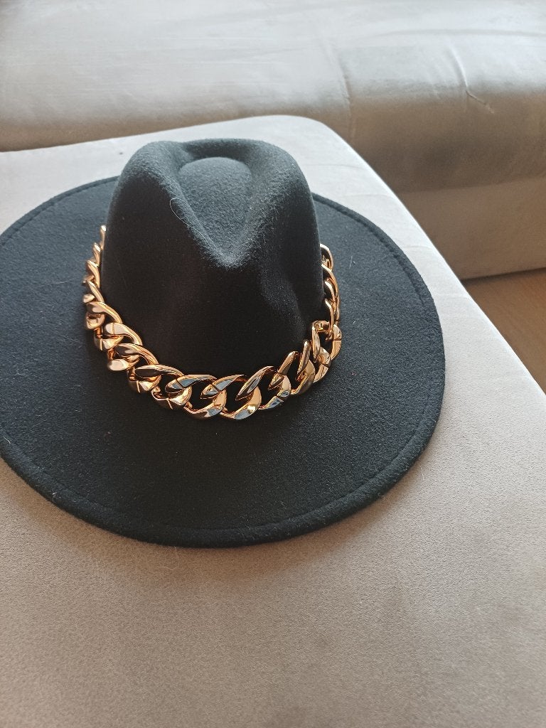Hoed zwart, Ophalen of Verzenden, Zo goed als nieuw, One size fits all, Hoed