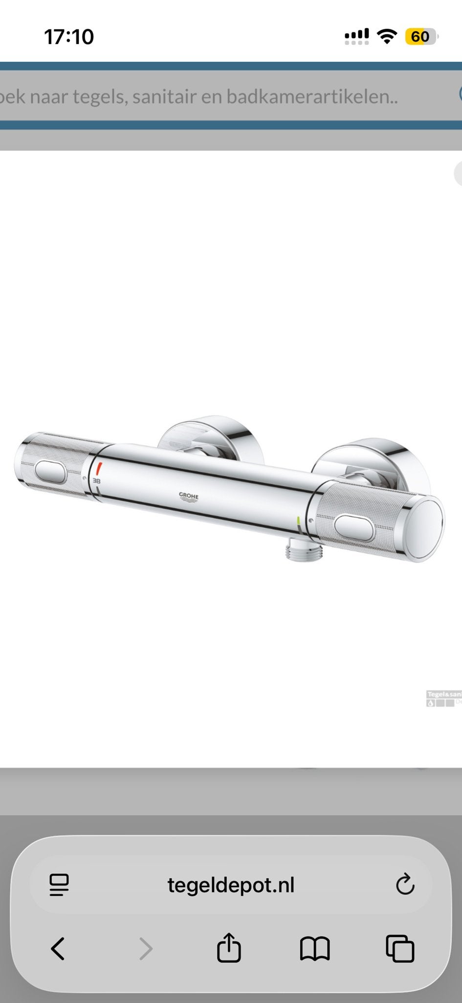 GROHE Precision Feel 150M thermostaatkraan - douche, Doe-het-zelf en Verbouw, Sanitair, Ophalen of Verzenden, Zo goed als nieuw