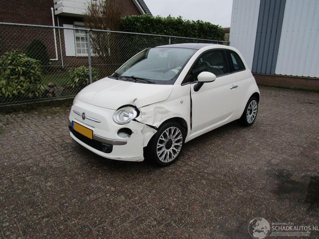 Fiat 500 Twin Air Navi Airco Panodak (bj 2011), Auto diversen, Overige carrosserieën, Wit, Handgeschakeld, Fiat
