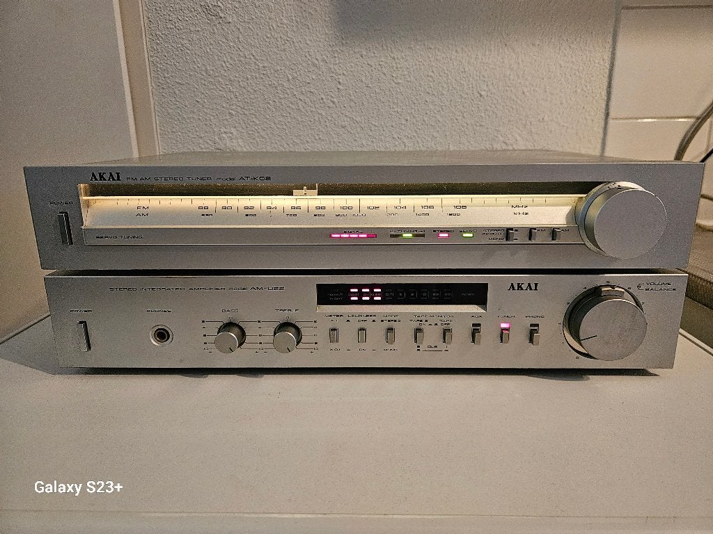 Vintage Akai set met Pioneer speakers, Gebruikt, Losse componenten, Tuner of Radio, Ophalen