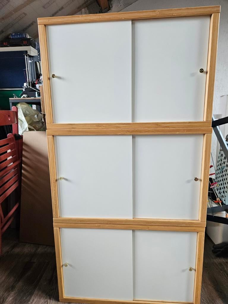 3 IKEA Svalnäs kastjes met schuifdeuren keukenkasten opberg, Ophalen, Gebruikt