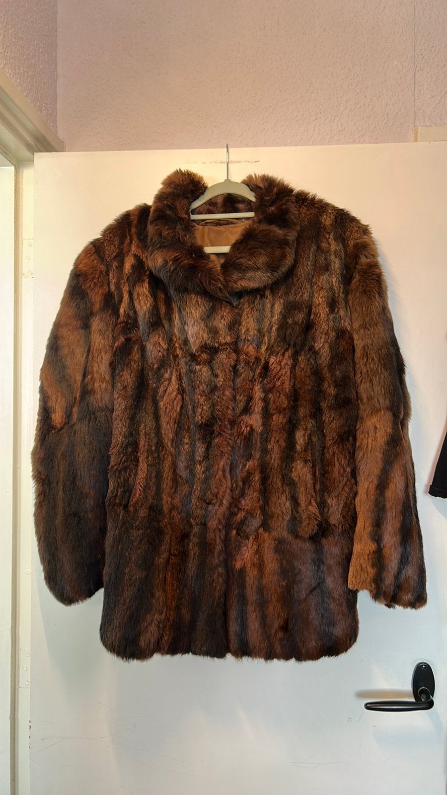 Vintage Bontjas maat M, Ophalen of Verzenden, Zo goed als nieuw, Maat 38/40 (M), Bruin