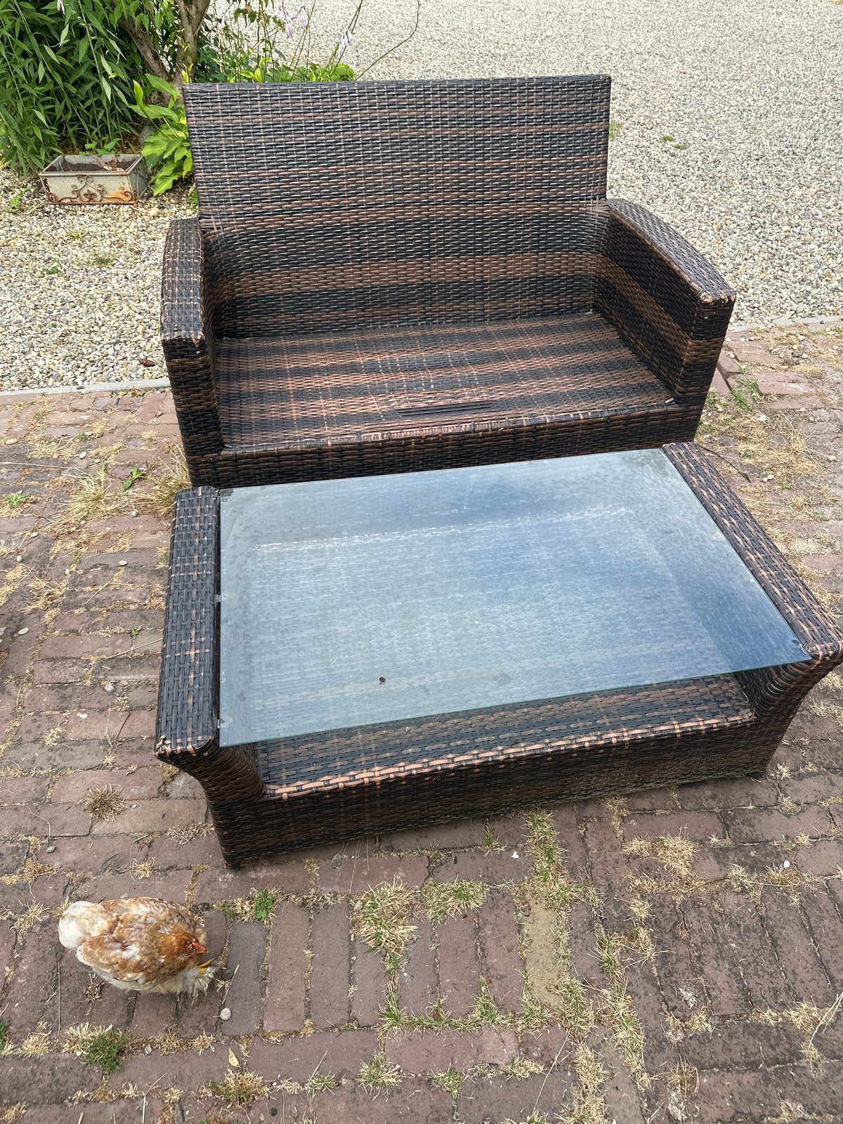 Gratis loungeset, Gebruikt, Loungeset, Wicker, Bank