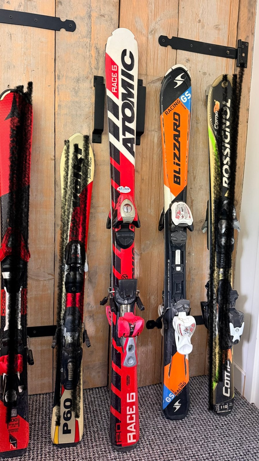 Diverse kinderski’s geslepen en gewaxed, Ophalen, Gebruikt, 100 tot 140 cm, Carve