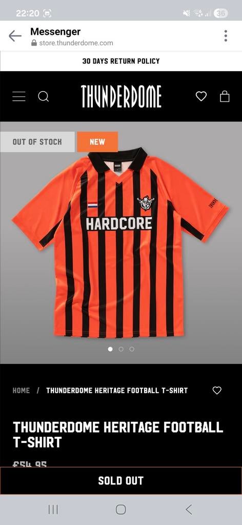 Thunderdome Holland shirt maat XL, Ophalen of Verzenden