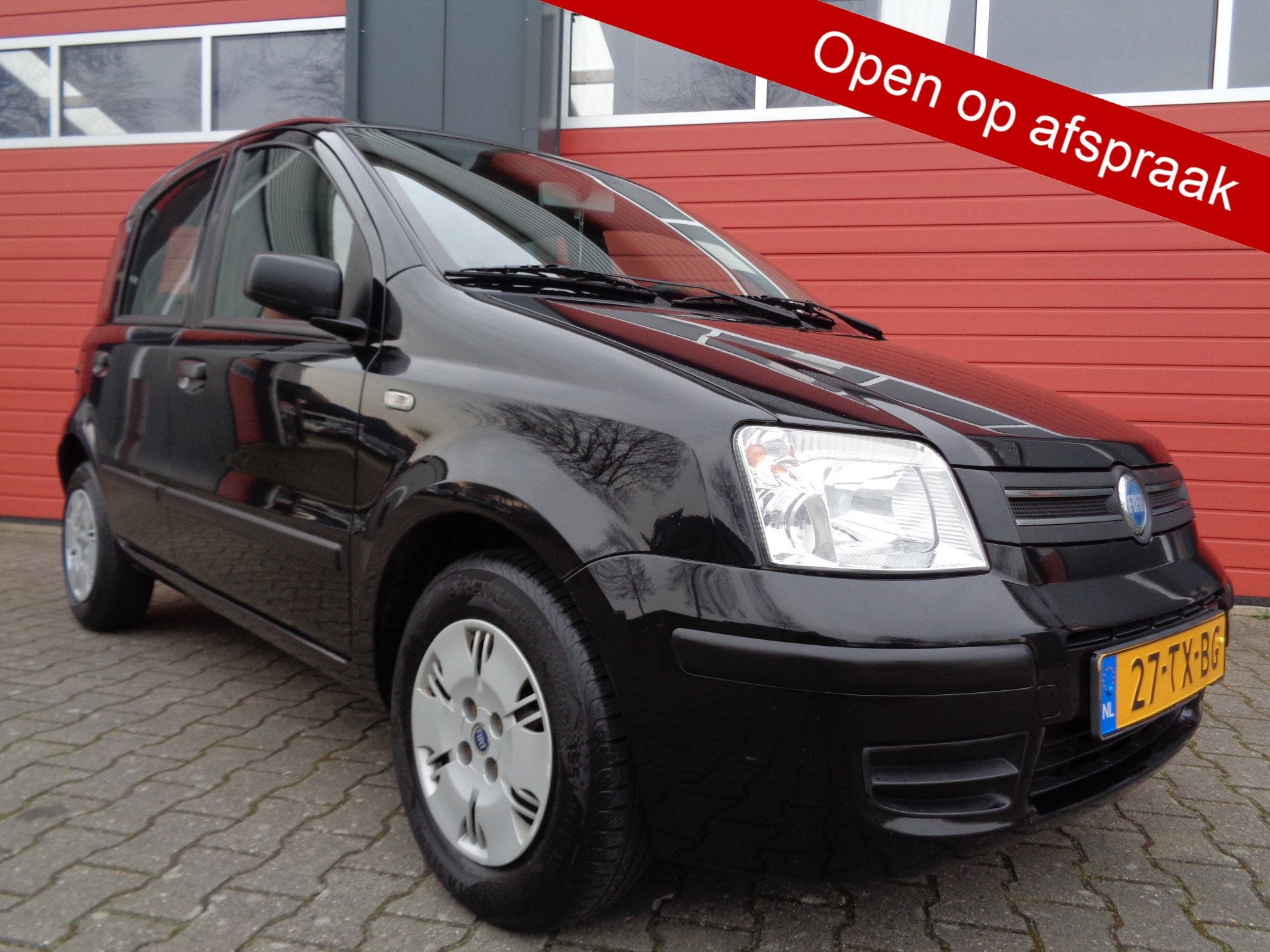 Fiat Panda 1.2 DynamicAutomaat,152000km! NL-Auto Hoge-Zit, Auto's, Gebruikt, 840 kg, Zwart, Origineel Nederlands