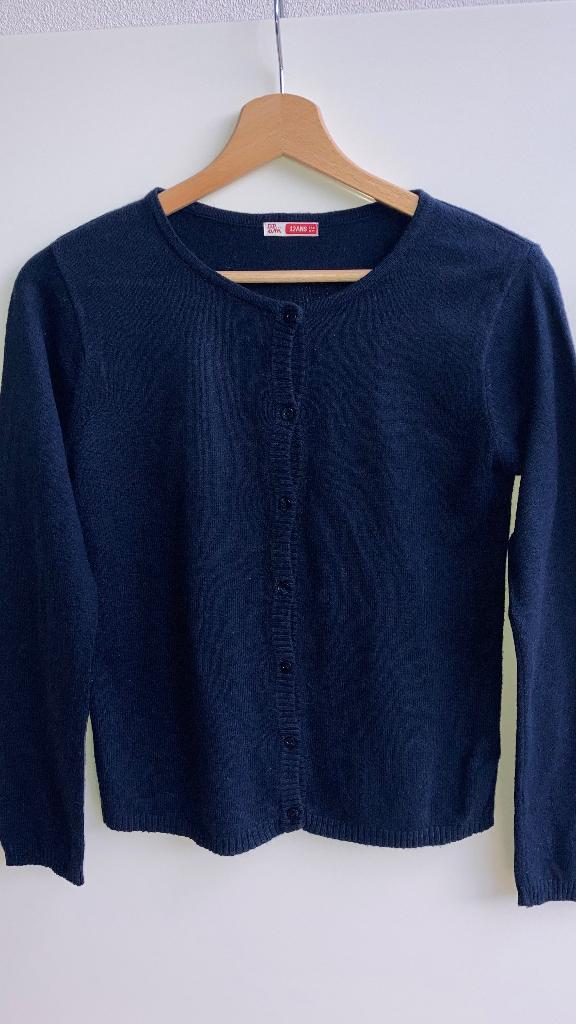 Donkerblauw vest van DPam mt. 146/152, Kinderen en Baby's, Meisje, Trui of Vest, Ophalen of Verzenden, Zo goed als nieuw