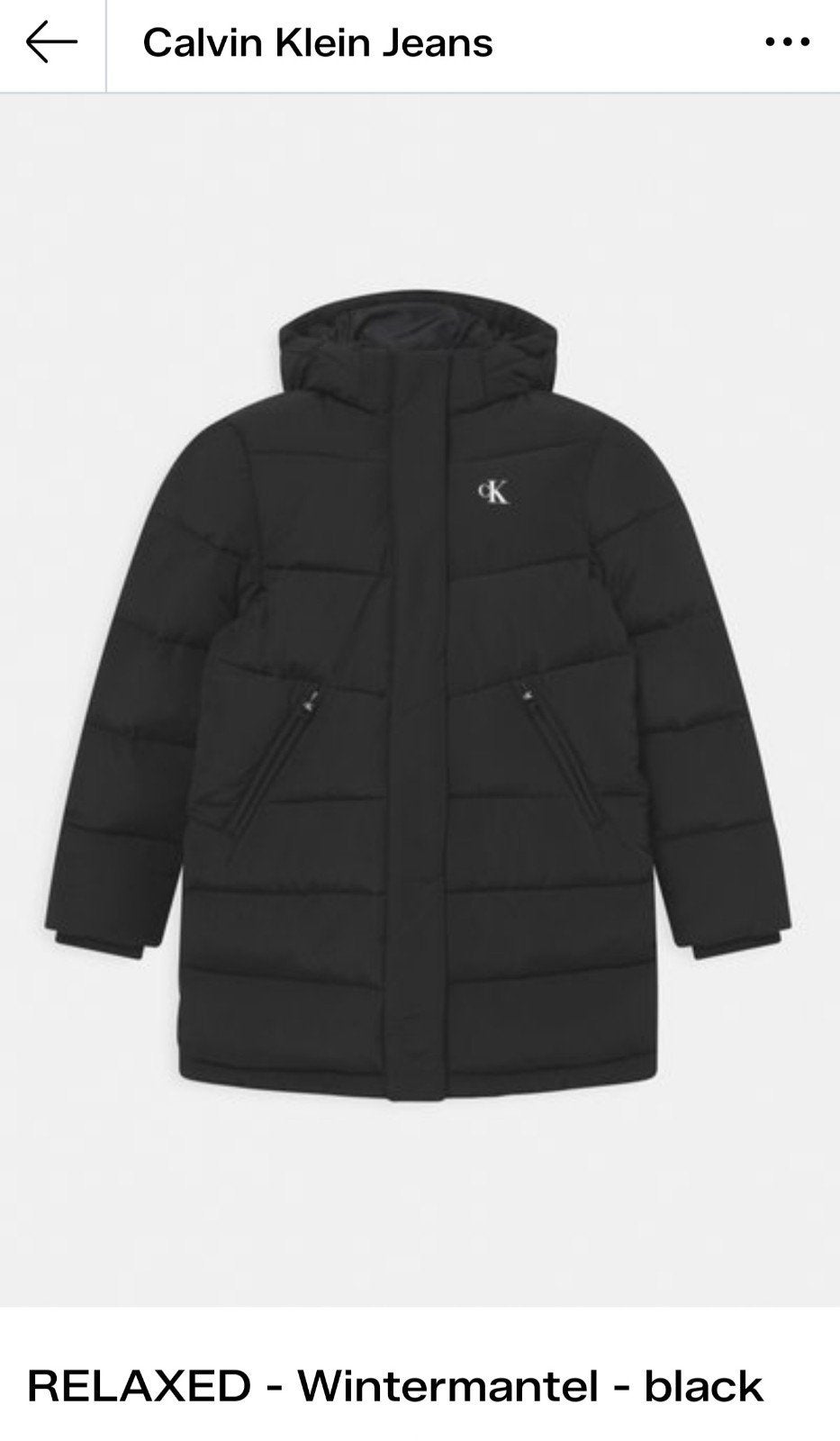 Calvin Klein winterjas zwart maat 140 - Zo goed als nieuw, Ophalen of Verzenden, Zo goed als nieuw, Calvin Klein