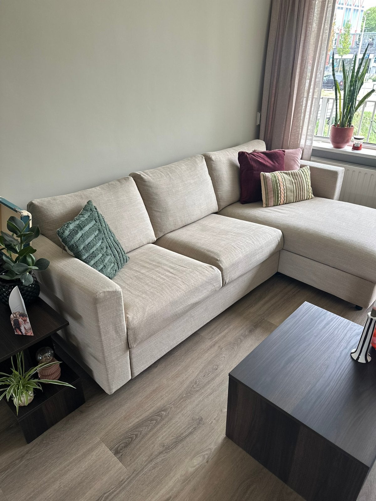 IKEA VIMLE Hoekbank Chaise Longue | Hillared | Opbergruimte, Huis en Inrichting, Ophalen, Zo goed als nieuw, Stof, Japandi