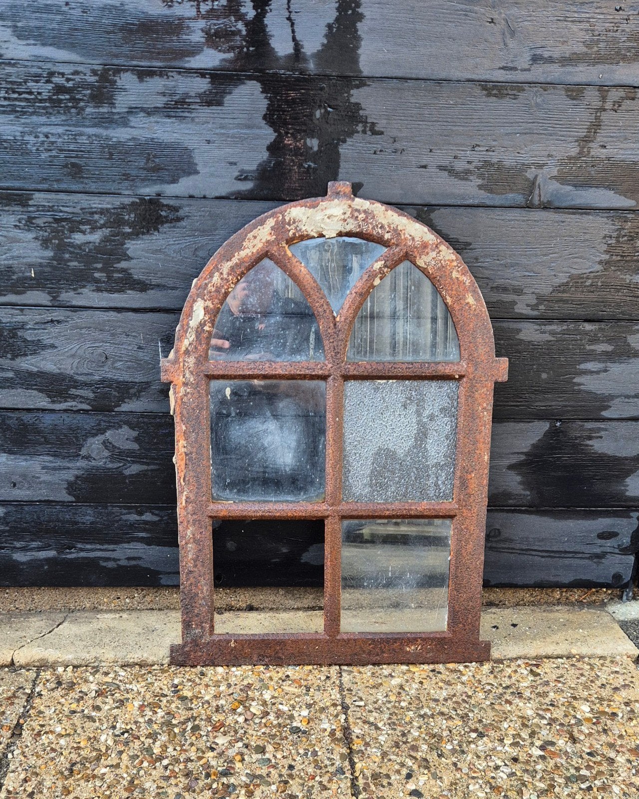 Te koop aangeboden: Antiek Gietijzeren Stalraam (60 x 40 cm), Tuin en Terras, Ophalen