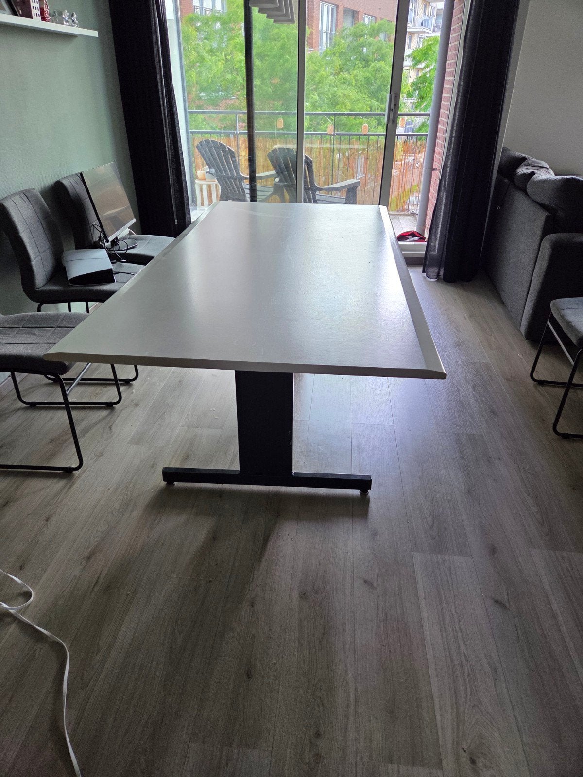 Eettafel/bureau, Huis en Inrichting, Tafels | Eettafels, Ophalen, Gebruikt, 200 cm of meer, 50 tot 100 cm