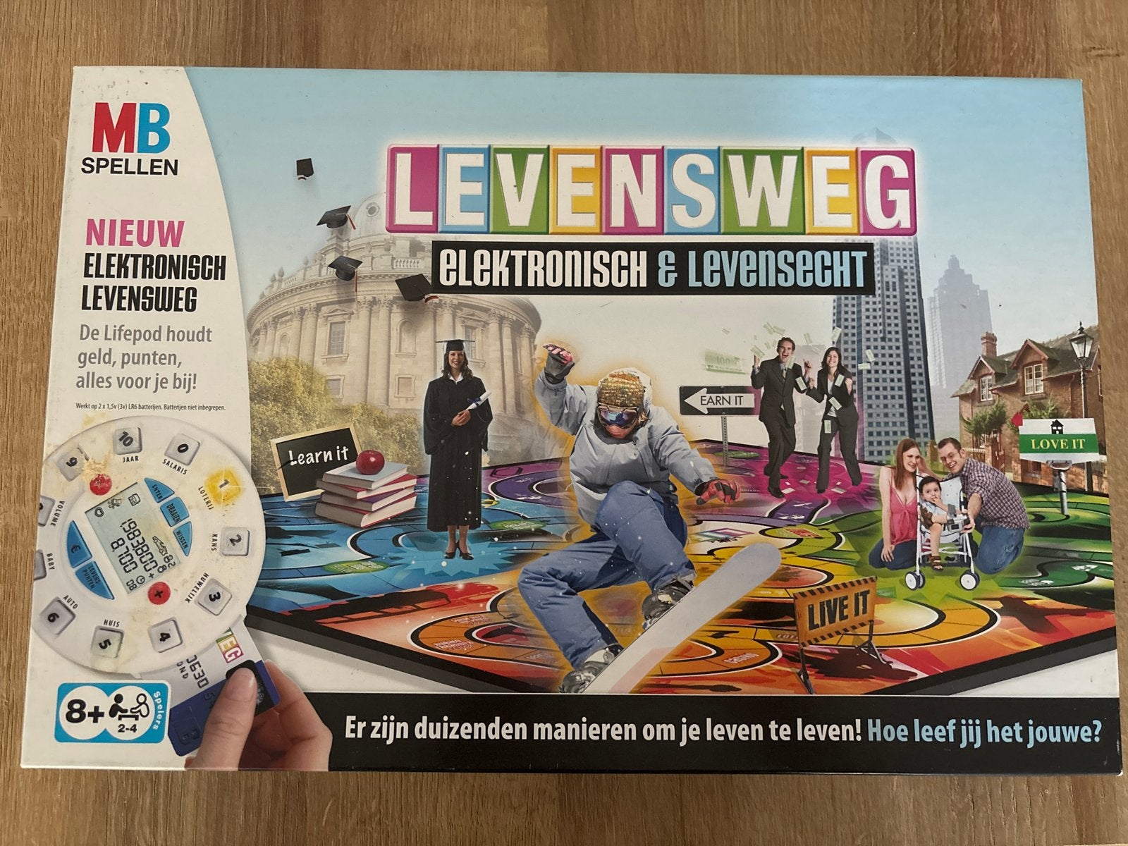 Levensweg Elektronisch & Levensecht bordspel MB Spellen, Drie of vier spelers, Ophalen, Gebruikt