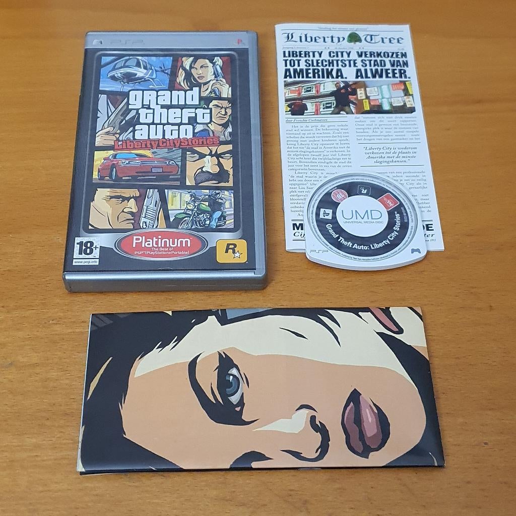 PSP | Grand Theft Auto Liberty City Stories met POSTER, Avontuur en Actie, Gebruikt, Vanaf 18 jaar, 1 speler