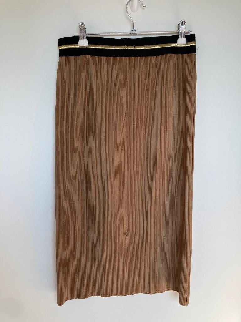 Dante6 midi rok bruin plissé maat 2/S, Kleding | Dames, Rokken, Bruin, Ophalen of Verzenden, Zo goed als nieuw, Info@dante6.nl