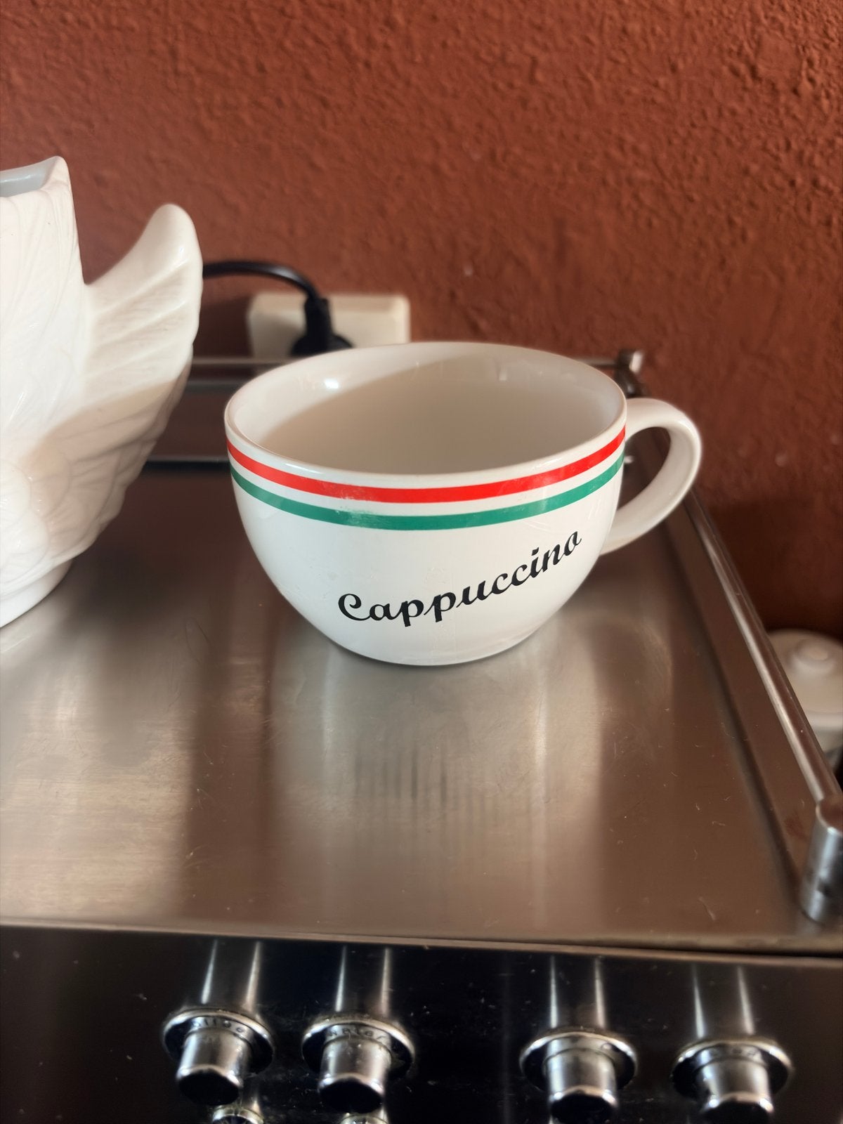 Gezocht: Cappuccino mok met Italiaanse strepen, Gebruikt, Overige merken, Keramiek, Overige stijlen