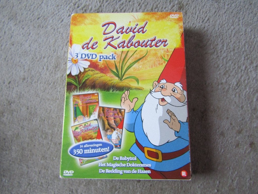 DVDbox: David de Kabouter - 14 afleveringen op 3 dvd OPHALEN, Cd's en Dvd's, Dvd's | Kinderen en Jeugd, Ophalen, Gebruikt, Alle leeftijden