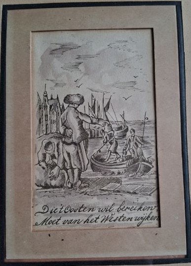 De zeeman Jan Luyken, Maritiem / water, Origineel werk, Ophalen of Verzenden, Klassiek