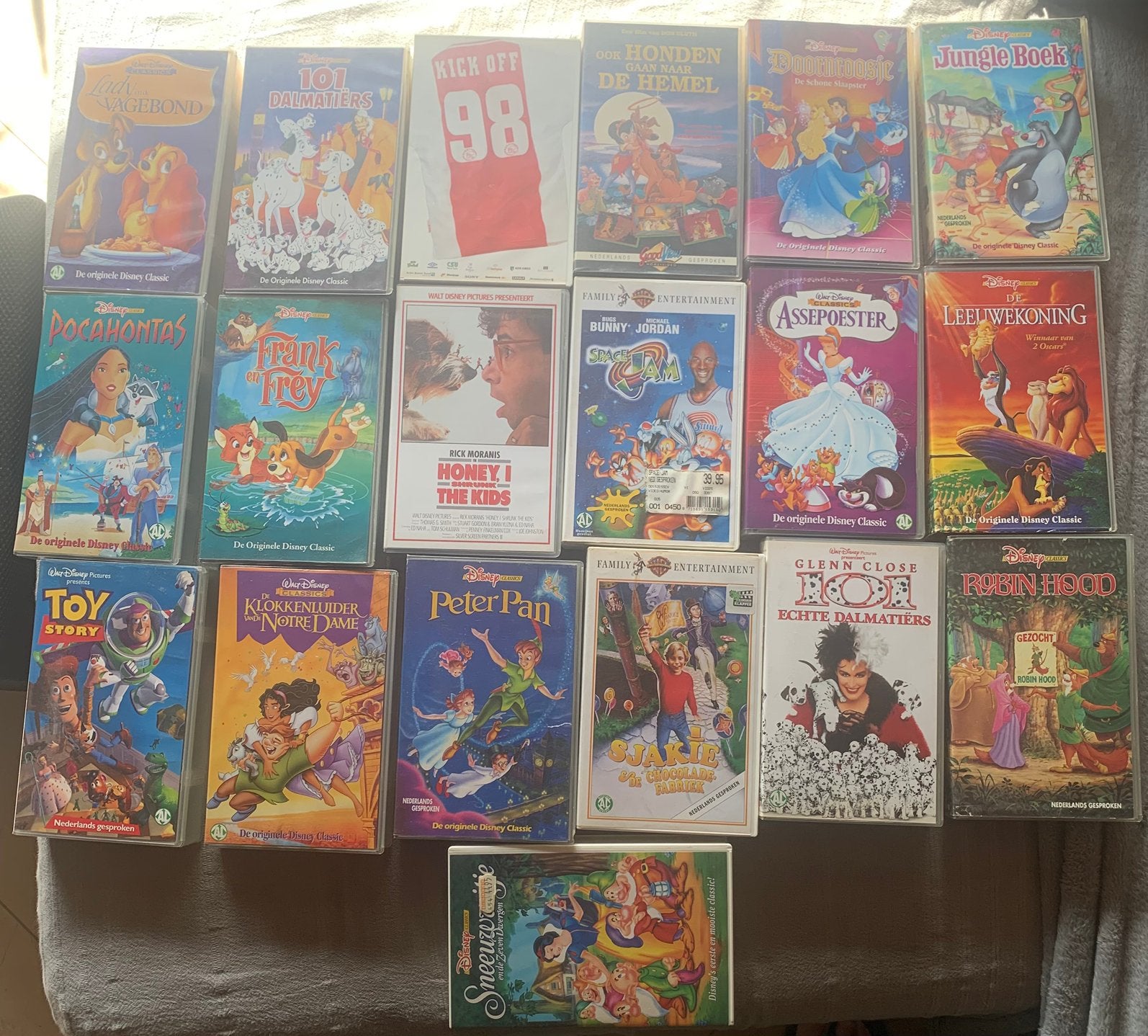 76 VHS Videobanden: Disney, Familie, Kinderen & Manga, NL, Alle leeftijden, Ophalen of Verzenden, Zo goed als nieuw, VHS