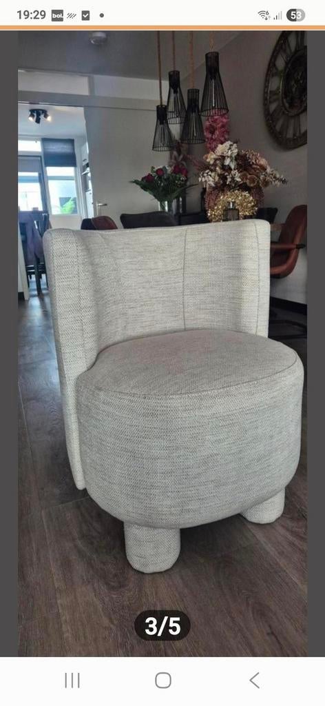 Light & living kamavo stoel als nieuw, Modern, Comfortabel, Ophalen of Verzenden, Zo goed als nieuw, Eén