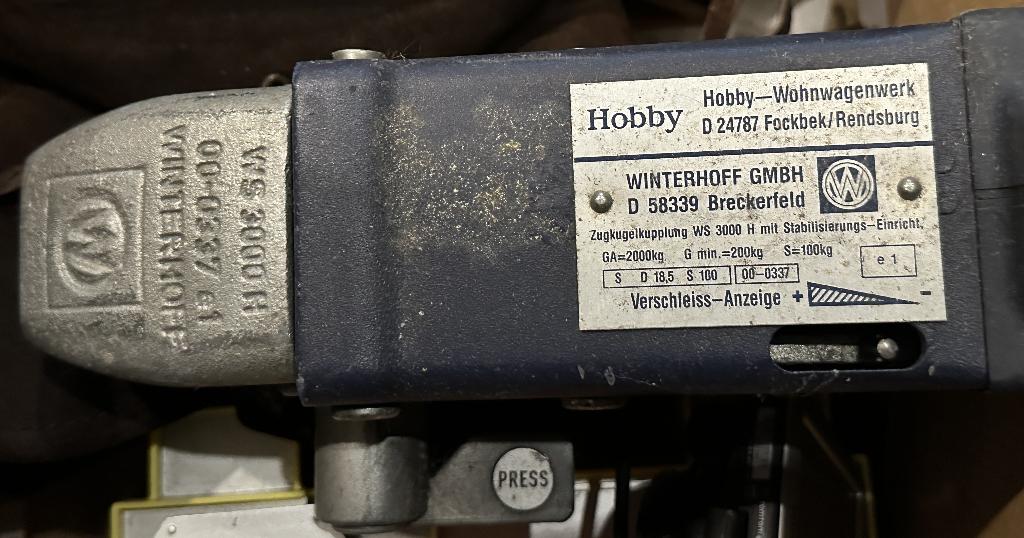 Winterhoff WS 3000 H stabilisatorkoppeling voor oa caravans, Caravans en Kamperen, Ophalen, Gebruikt