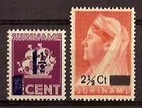 Suriname NVPH Nr 245/6 postfris Hulpuitgifte 1947, Ophalen of Verzenden, Postfris