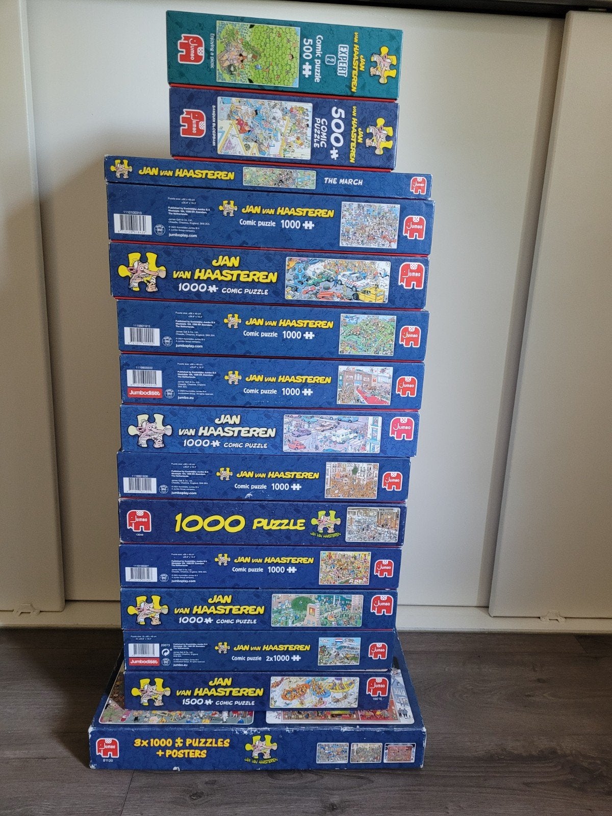 Jan van Haasteren puzzels, Ophalen of Verzenden, 500 t/m 1500 stukjes, Zo goed als nieuw, Legpuzzel