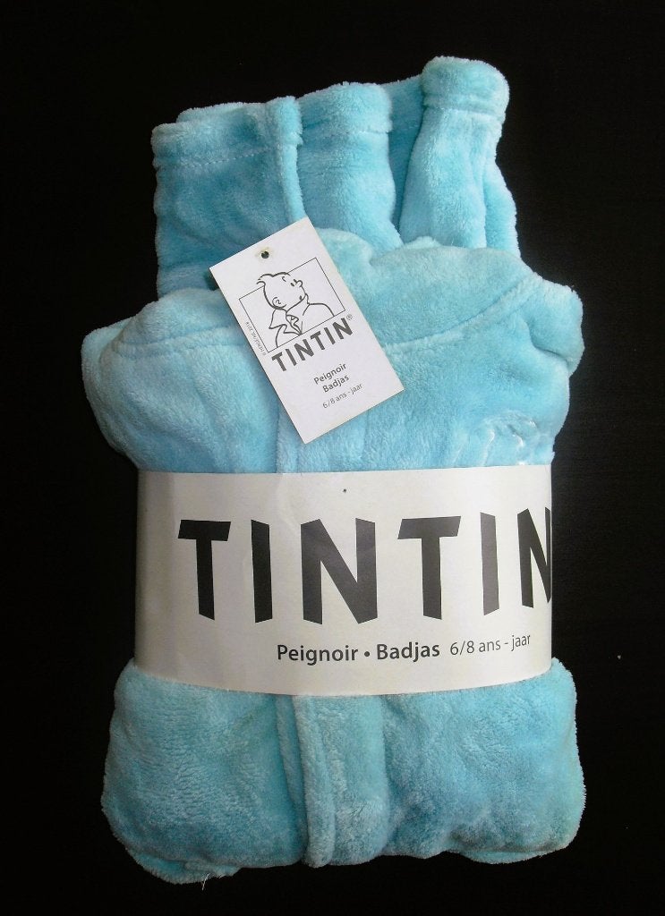 Kuifje Badjas Ochtendjas Tintin Kindermaat, Verzamelen, Ophalen of Verzenden, Kuifje, Zo goed als nieuw, Beeldje of Figuurtje