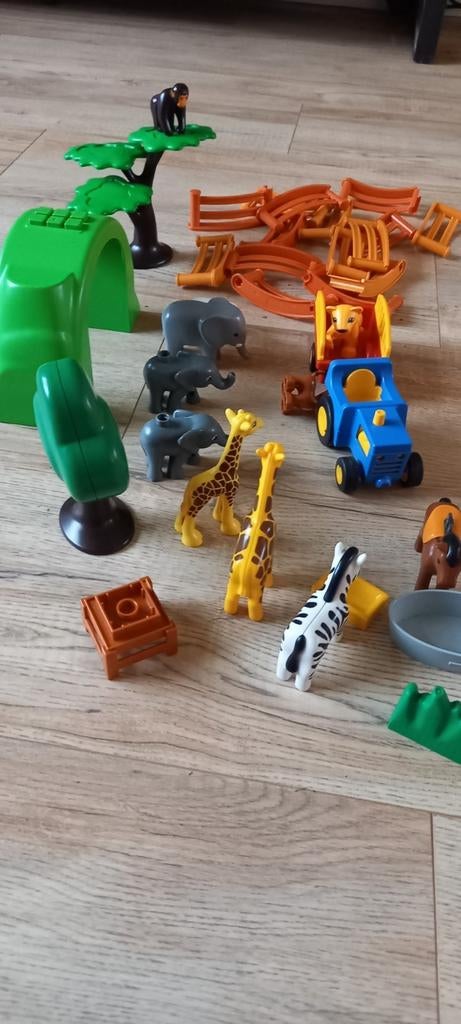 Playmobiel dierentuinset met hek, Ophalen of Verzenden, Zo goed als nieuw, Complete set, Lego