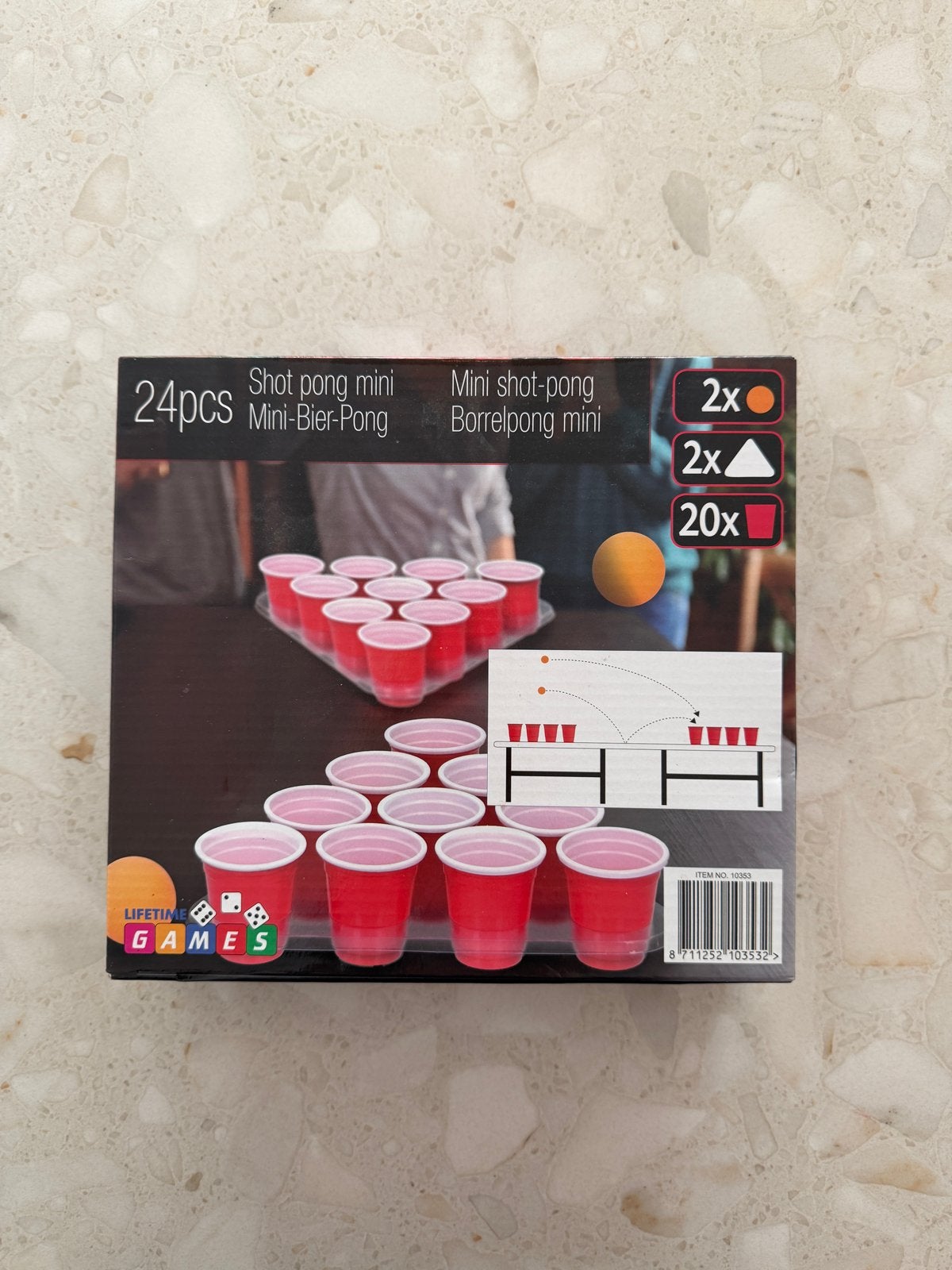 Mini Beer Pong / Shot Pong Set - 24-delig, Ophalen of Verzenden, Nieuw