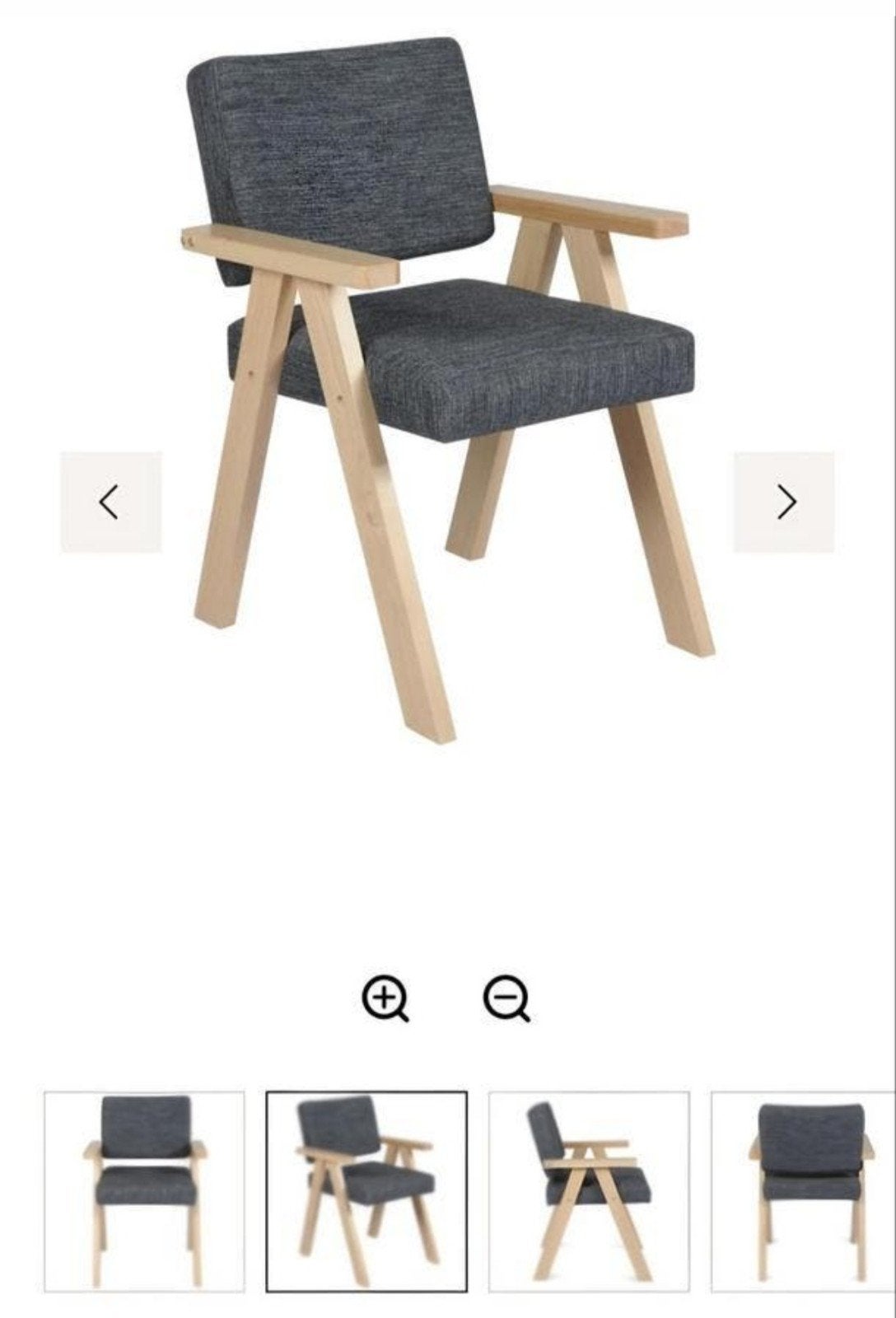 Nieuwe Yves eetkamerstoel - Hout, antraciet, Ophalen, Hout, Overige kleuren, Nieuw