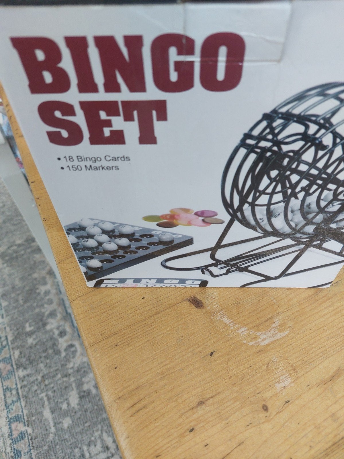 Bingo Set - Compleet met 18 kaarten en 150 markers, Vijf spelers of meer, Ophalen, Gebruikt