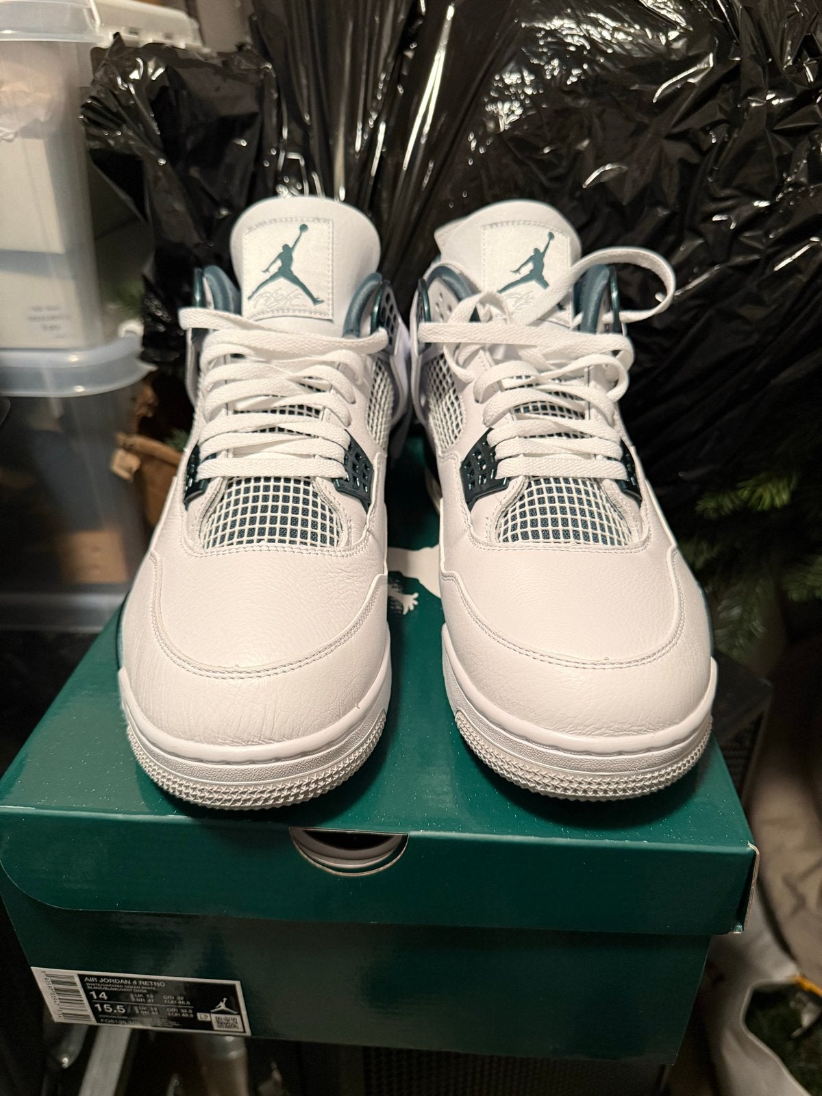 Nieuwe Air Jordan 4  Oxidized Green White 48.5 -14, Ophalen of Verzenden, Nieuw, Wit, Sneakers of Gympen