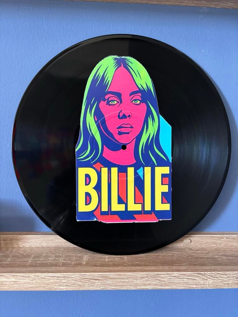 Billie Eilish LP - Duurzame UV Print - Collector's Item, 2020 tot heden, Ophalen of Verzenden, Zo goed als nieuw, 12 inch