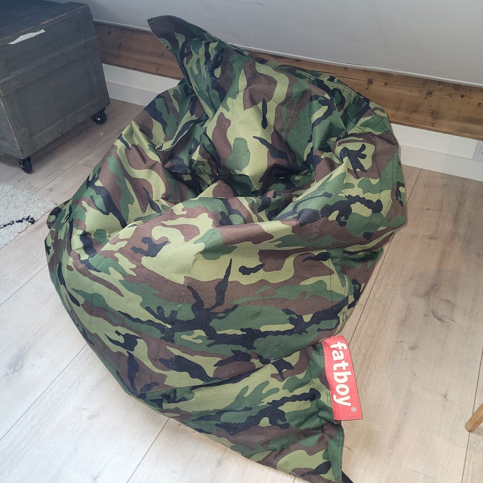 Fatboy original zitzak camouflage print, Ophalen, Zo goed als nieuw, Meerkleurig, Zitzak