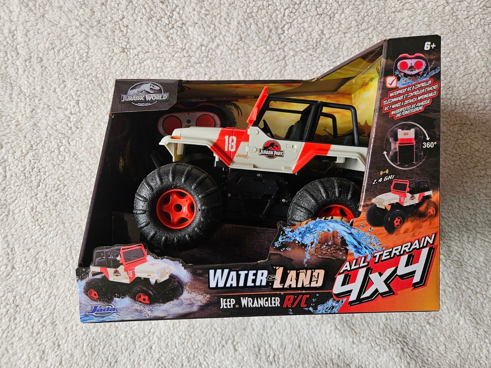 Jurassic World Water Land Jeep Wrangler R/C 4x4, Ophalen of Verzenden, Nieuw, Afstandsbediening