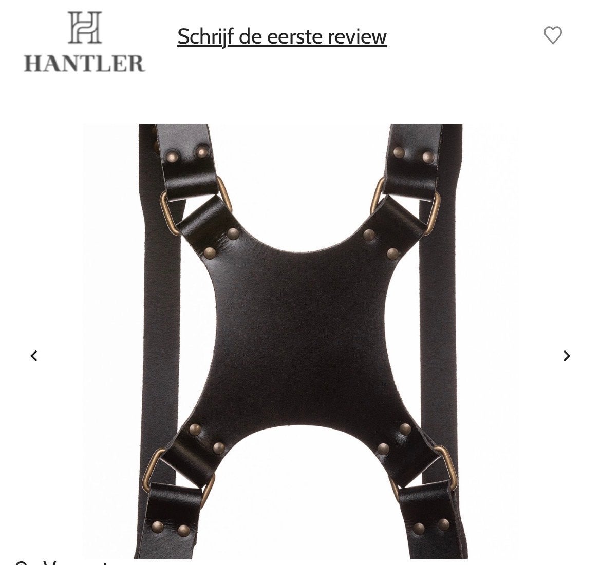 HANTLER Leren harnas L/XL Zwart nieuw!, Audio, Tv en Foto, Ophalen of Verzenden, Nieuw
