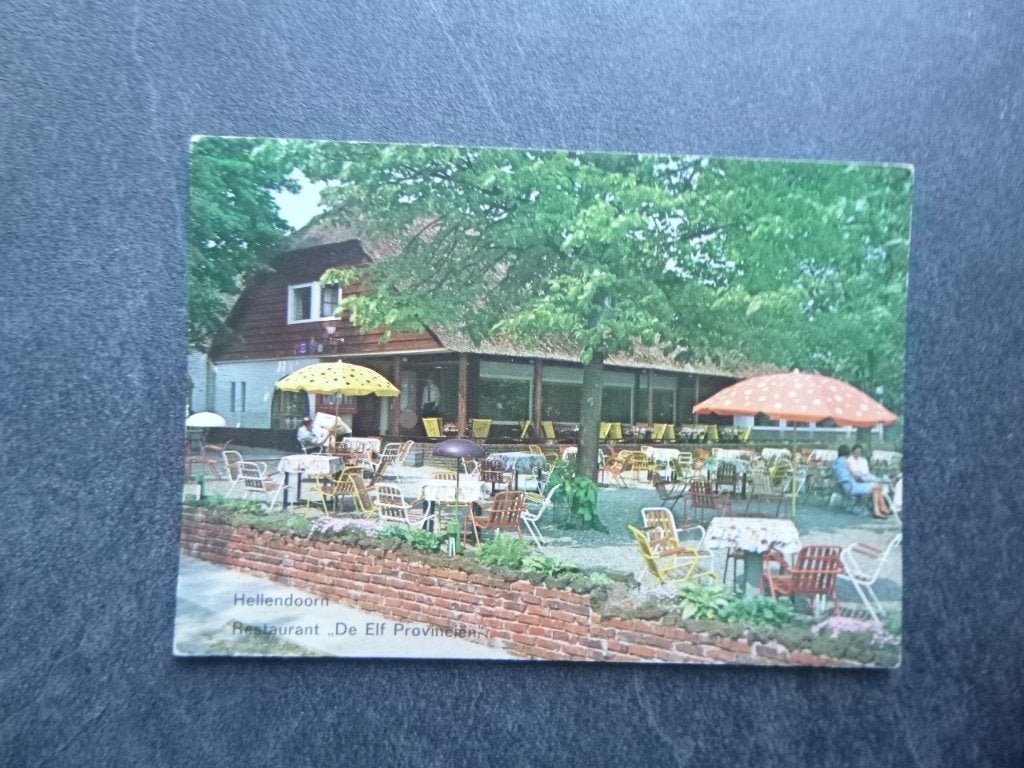 Hellendoorn, de Elf provincien, restaurant/terras 1969, Antiek en Kunst, Verzenden