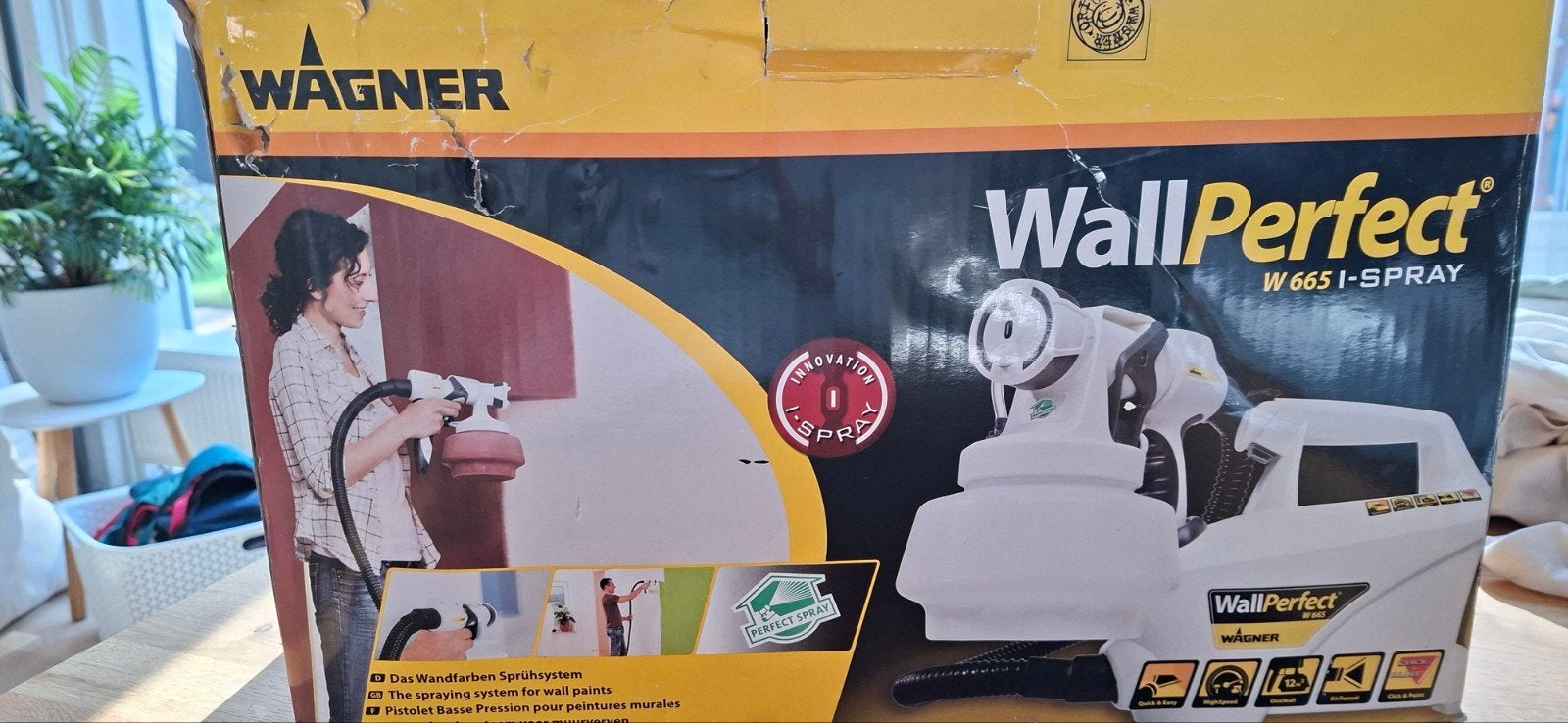 Wagner WallPerfect W 665 i-Spray verfspuit, Ophalen of Verzenden, Zo goed als nieuw, Verfspuit of Verfpomp