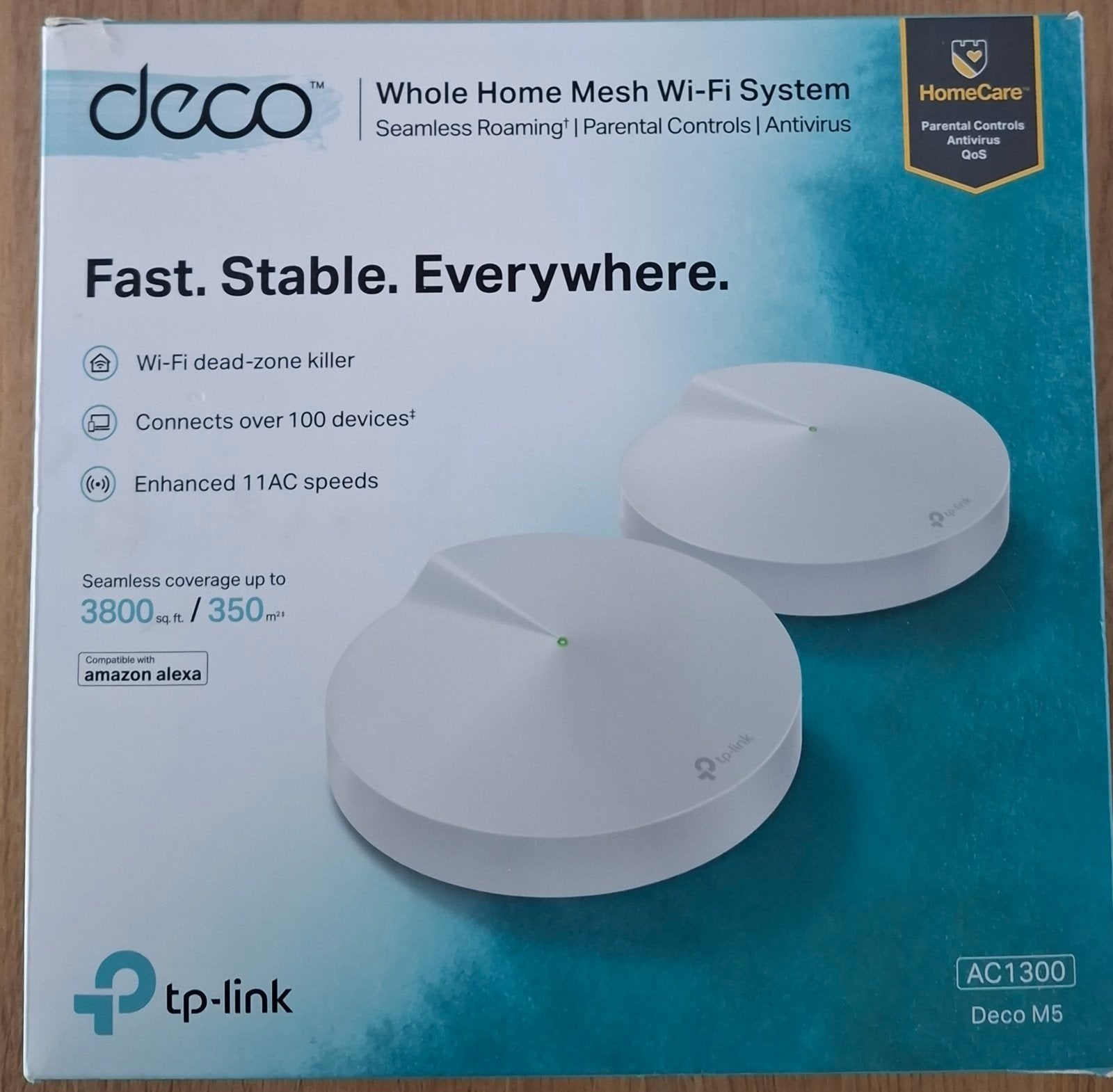 TP-Link Deco M5 AC1300 Mesh WiFi Systeem (2 units), Ophalen of Verzenden, Gebruikt, TP-Link Deco