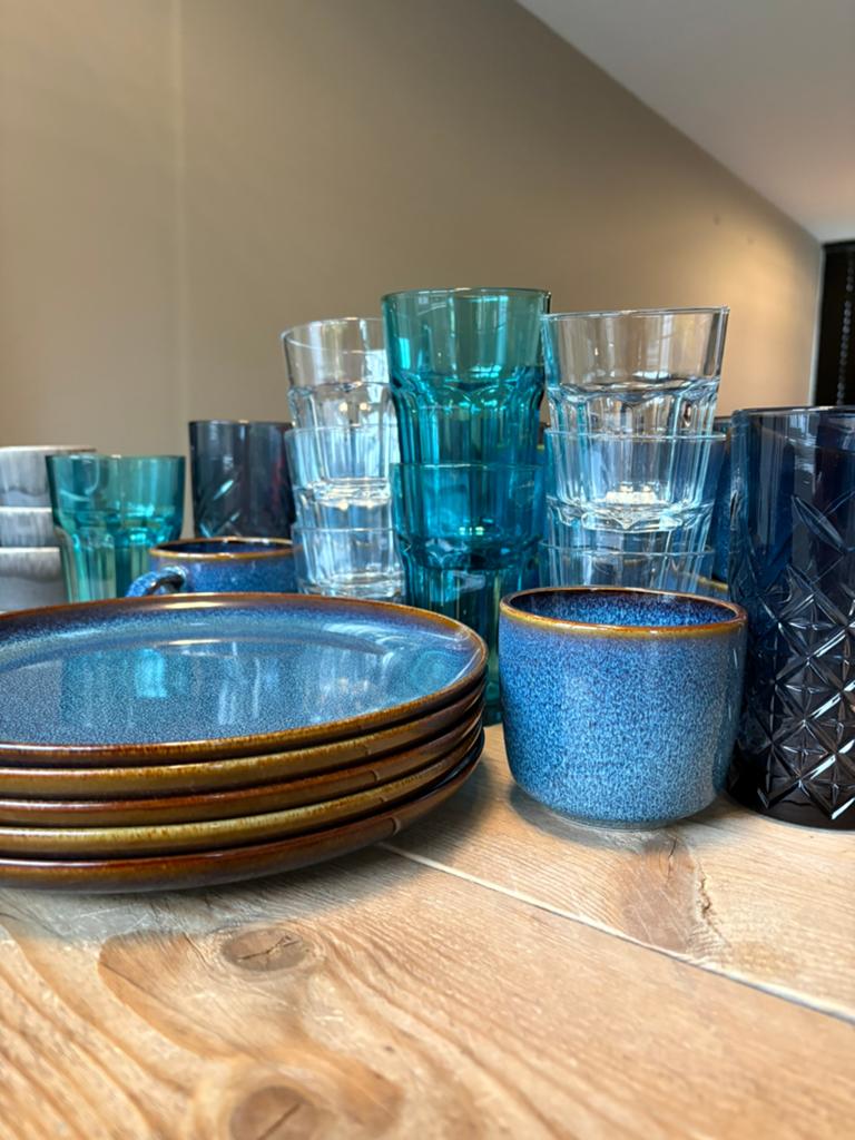 Blauwe servies set, Ophalen, Overige materialen, Zo goed als nieuw, Overige stijlen