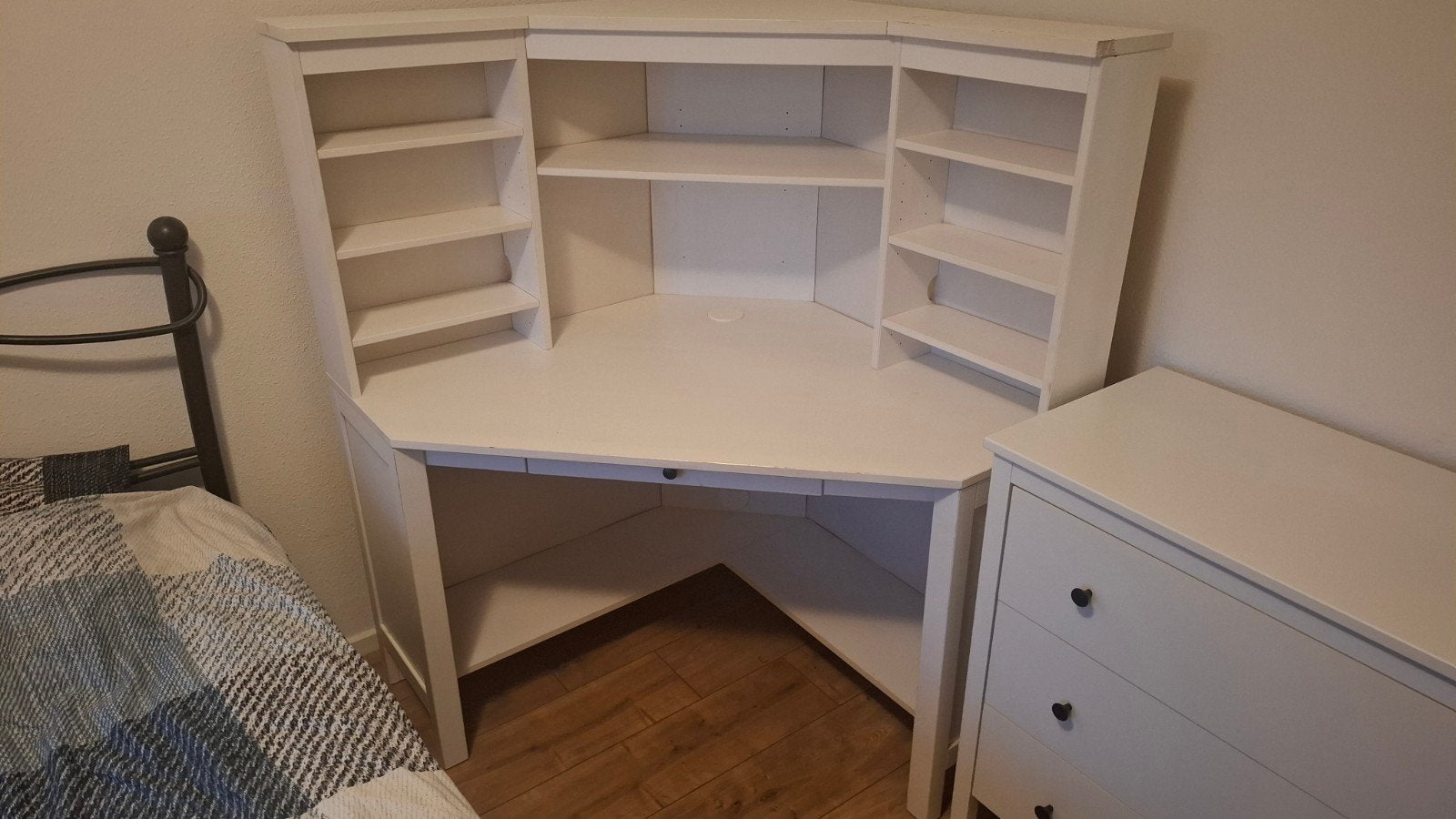 IKEA Hemnes Hoekbureau wit, Ophalen, Gebruikt, Scandinavisch, Hout
