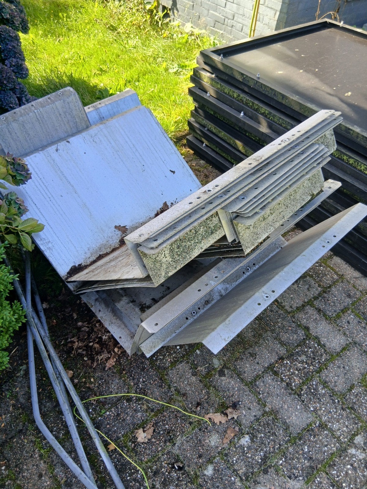 12 zonnepanelen 250Watt, Growatt 3000 omvormer en metalen on, Ophalen, Gebruikt