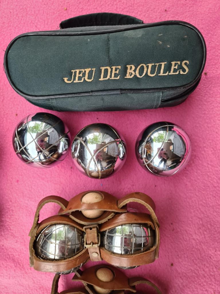 Complete Jeu de Boules set met 9 ballen en tassen, Ophalen of Verzenden, Gebruikt