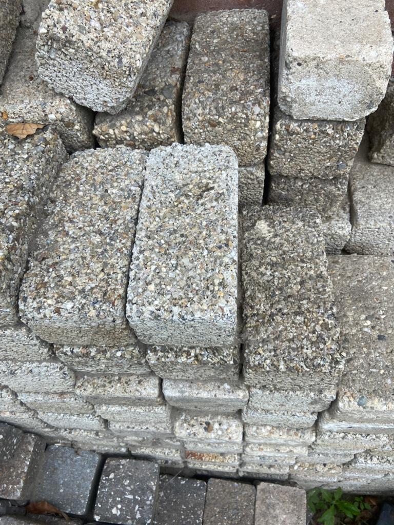 Klinkers 480 stuks gratis, Tuin en Terras, Tegels en Klinkers, Ophalen, Zo goed als nieuw, Beton, Klinkers