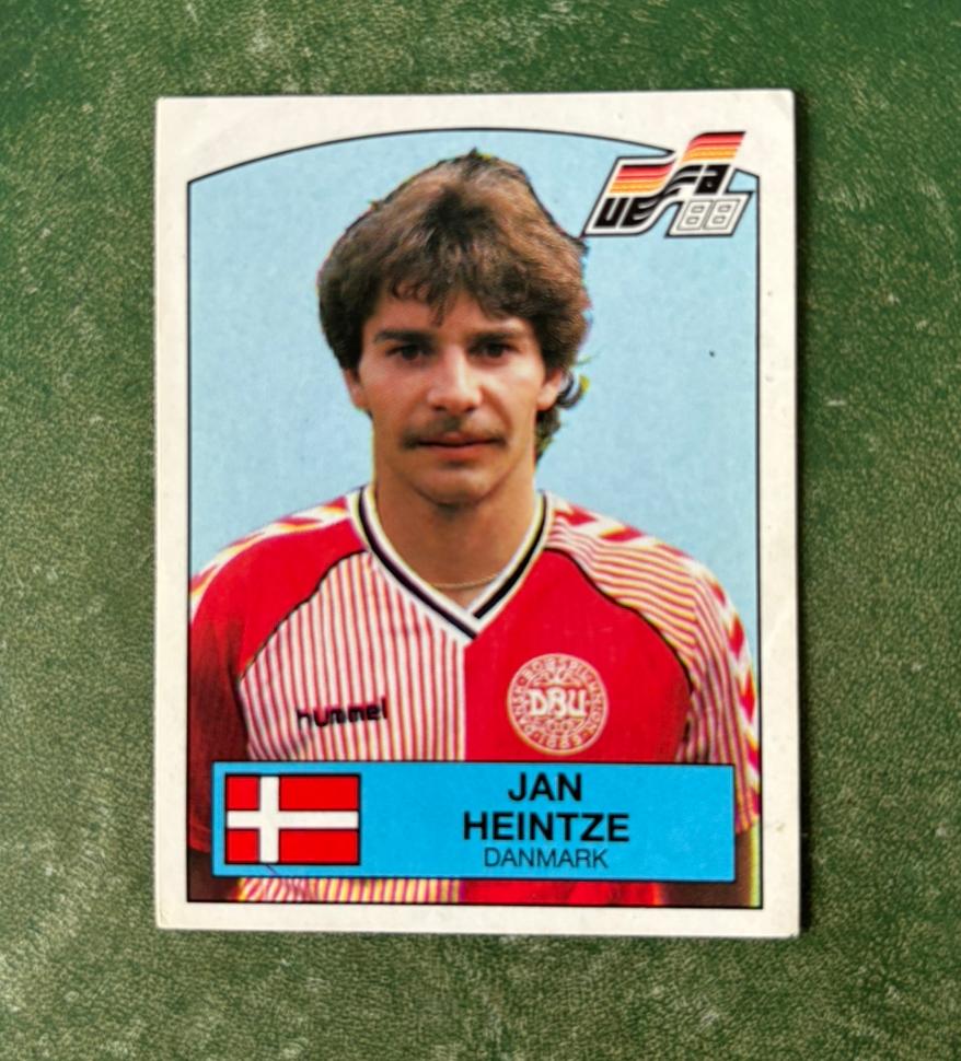 Panini plaatje Jan Heintze Denemarken Euro 88, Ophalen of Verzenden, Zo goed als nieuw