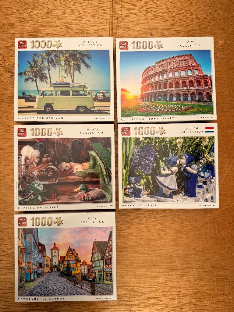 King legpuzzels van 1.000 stukjes, Ophalen of Verzenden, 500 t/m 1500 stukjes, Zo goed als nieuw, Legpuzzel