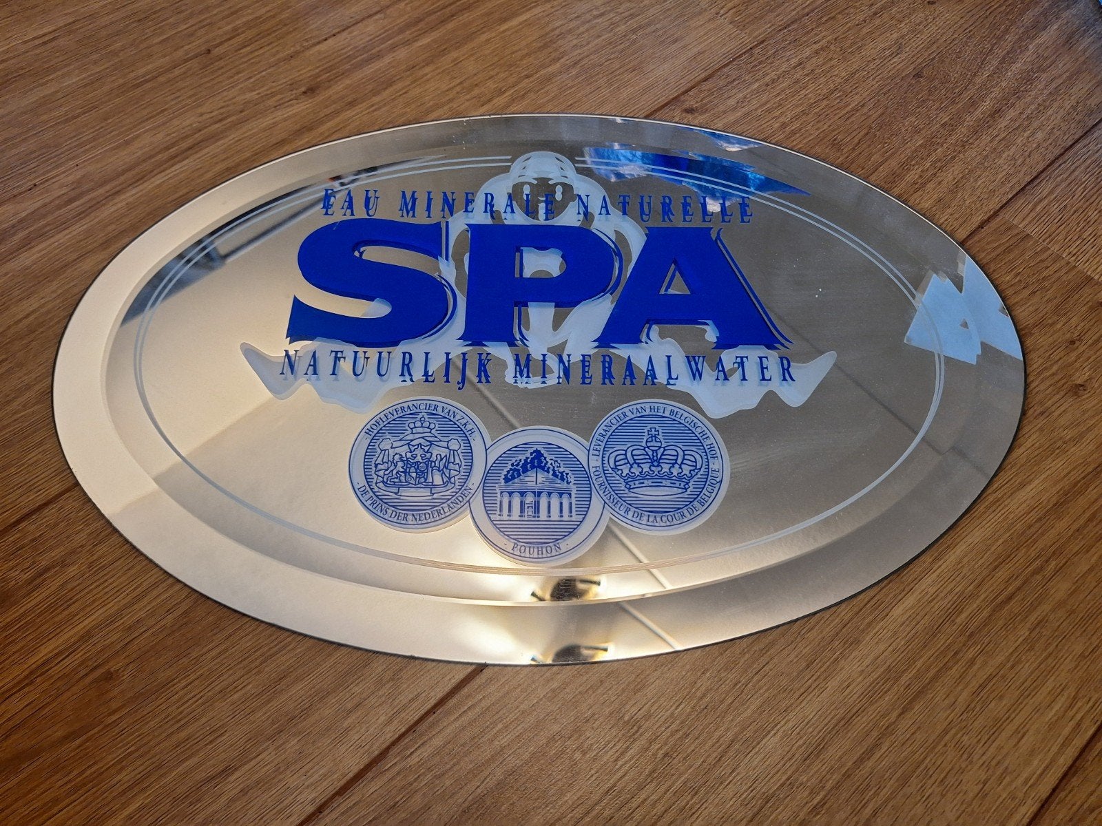 Vintage Ovale Spa Spiegel - Natuurlijk Mineraalwater, Ophalen, Gebruikt, Ovaal